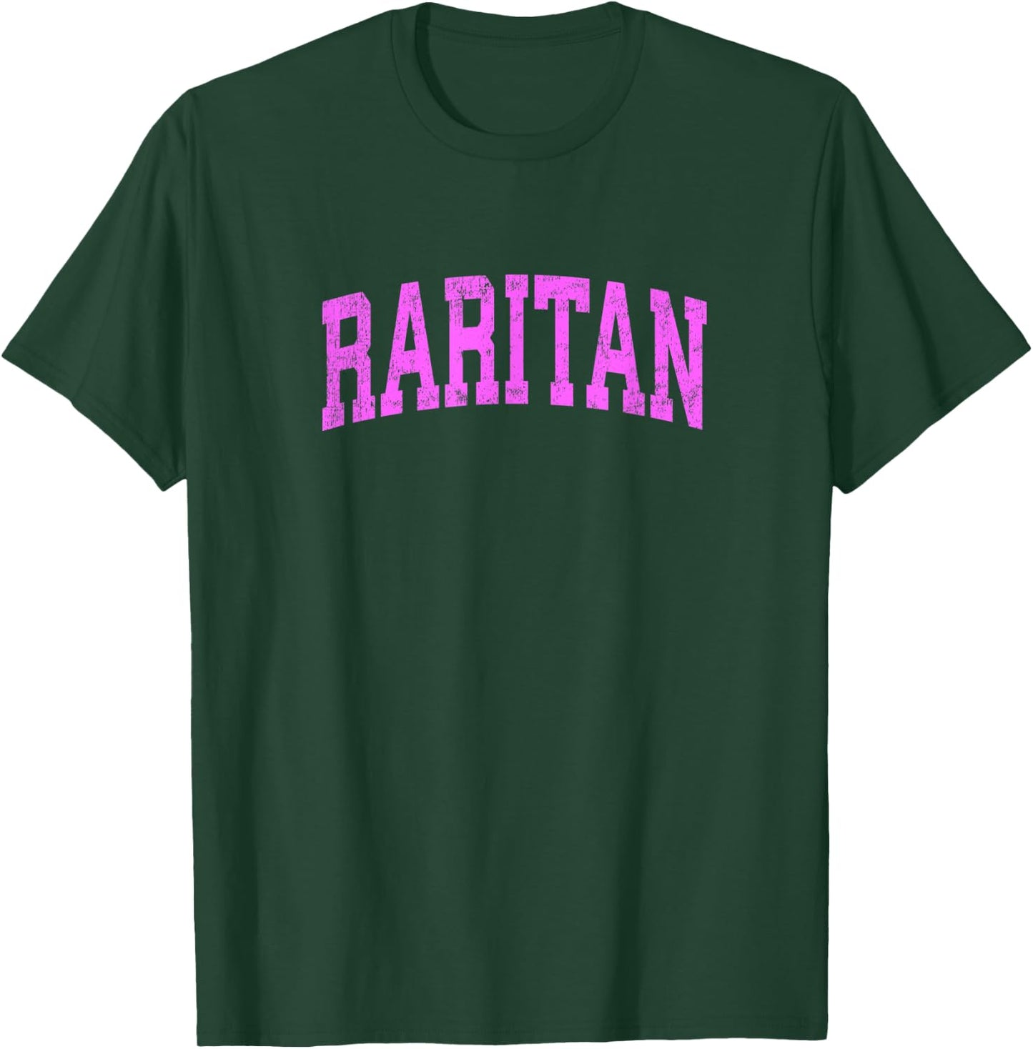 Raritan New Jersey NJ Vintage Athletic Sports Pink Design T-Shirt - T-Shirt | Forest