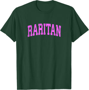 Raritan New Jersey NJ Vintage Athletic Sports Pink Design T-Shirt - T-Shirt | Forest