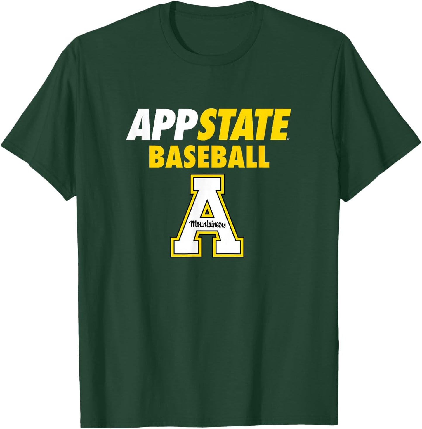 App State Baseball Mountaineers Sports Fan T-Shirt - T-Shirt | Forest