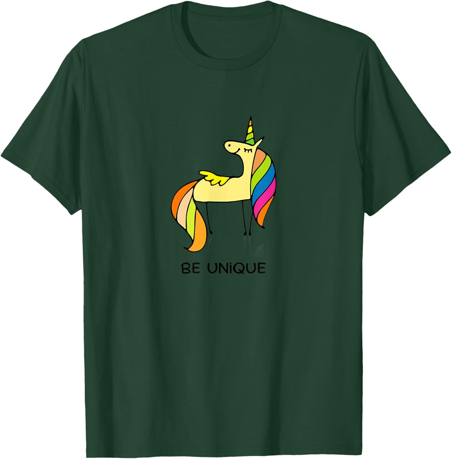 Be Unique UniCorn Funny Cool T-Shirt - T-Shirt | Forest
