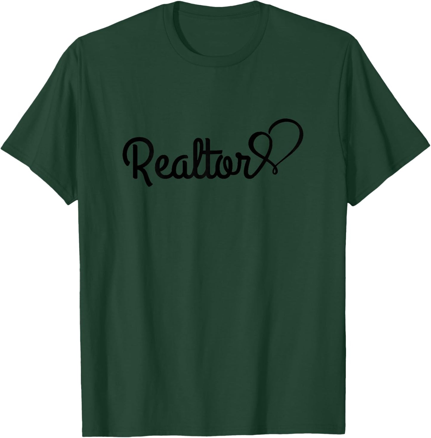 Realtor Real Estate Agent Heart House Rent Broker Gift T-Shirt - T-Shirt | Forest