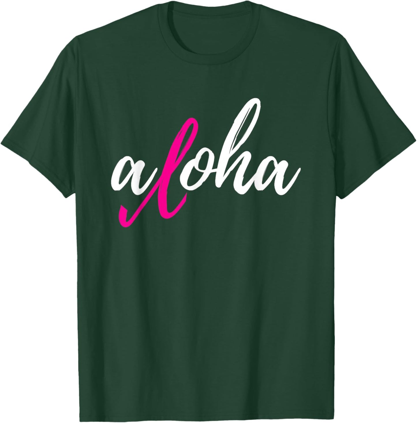 Aloha Pink Ribbon Breast Cancer Awareness T-Shirt - T-Shirt | Forest