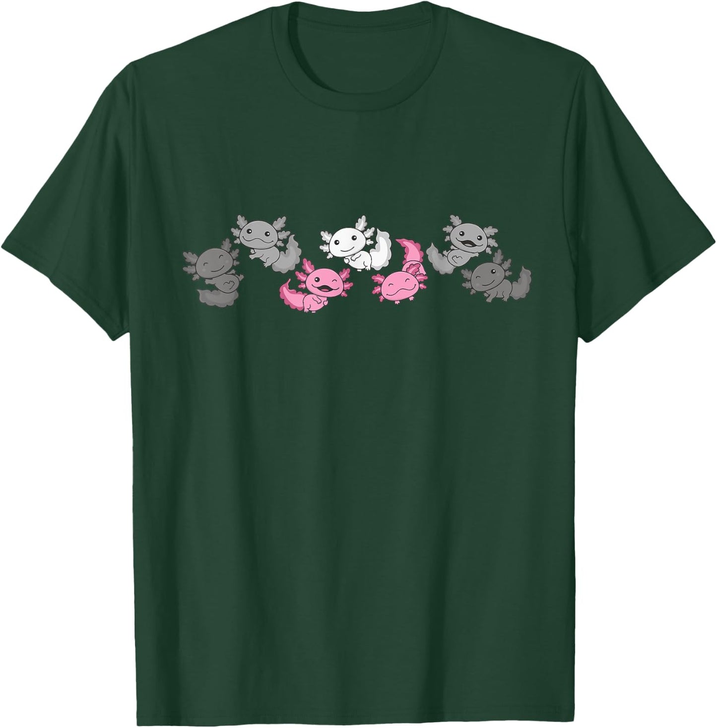 Demigirl Flag Gay Pride Month Lgbtq Demigirl Axolotl T-Shirt - T-Shirt | Forest