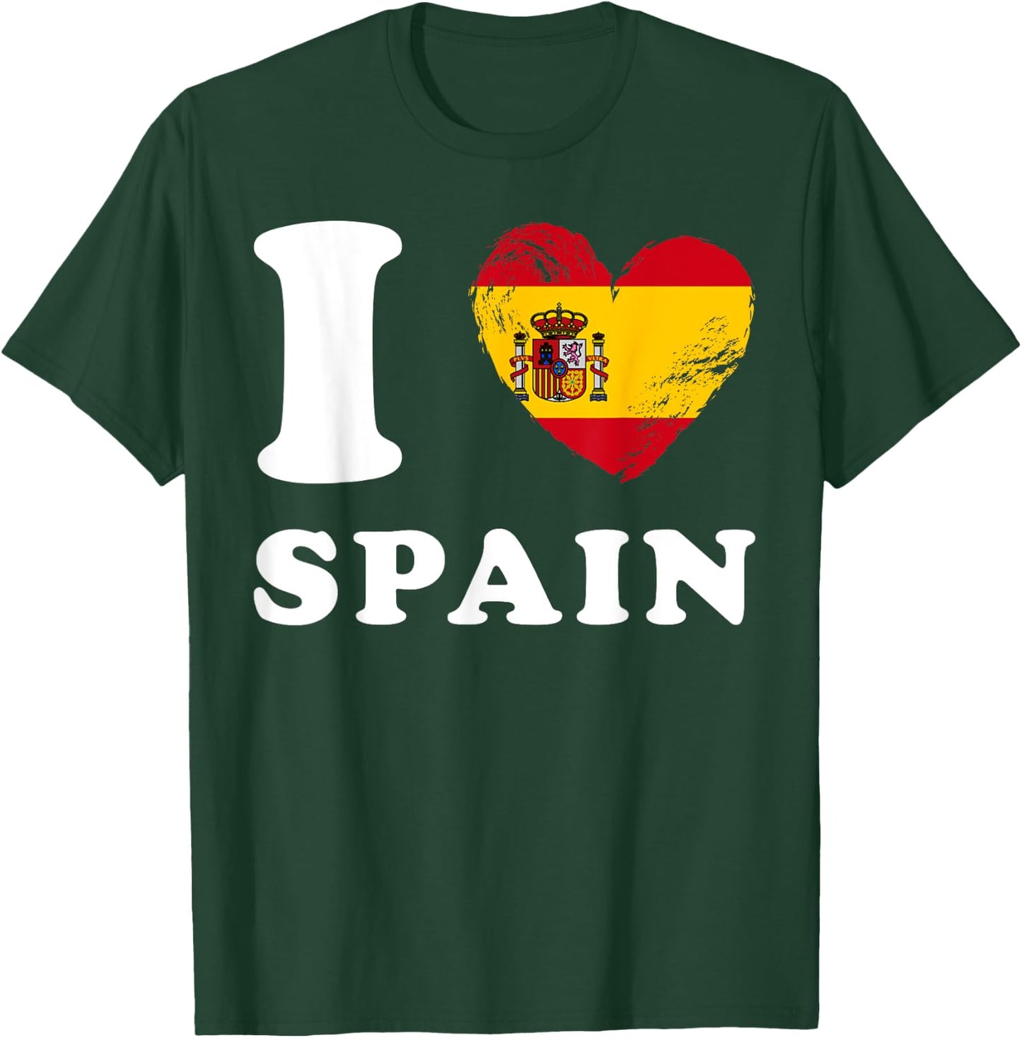I Love Spain - Heart Flag Spain T-Shirt - T-Shirt | Forest
