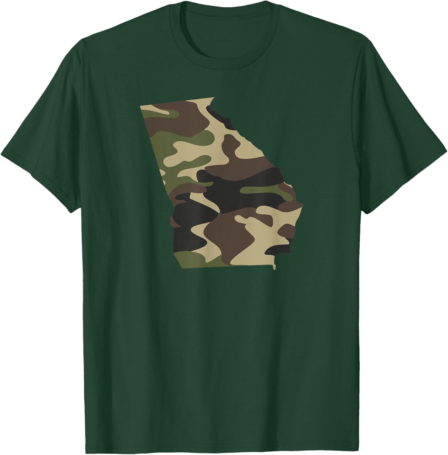 Georgia Military Camo State Outline T-Shirt - T-Shirt | Forest