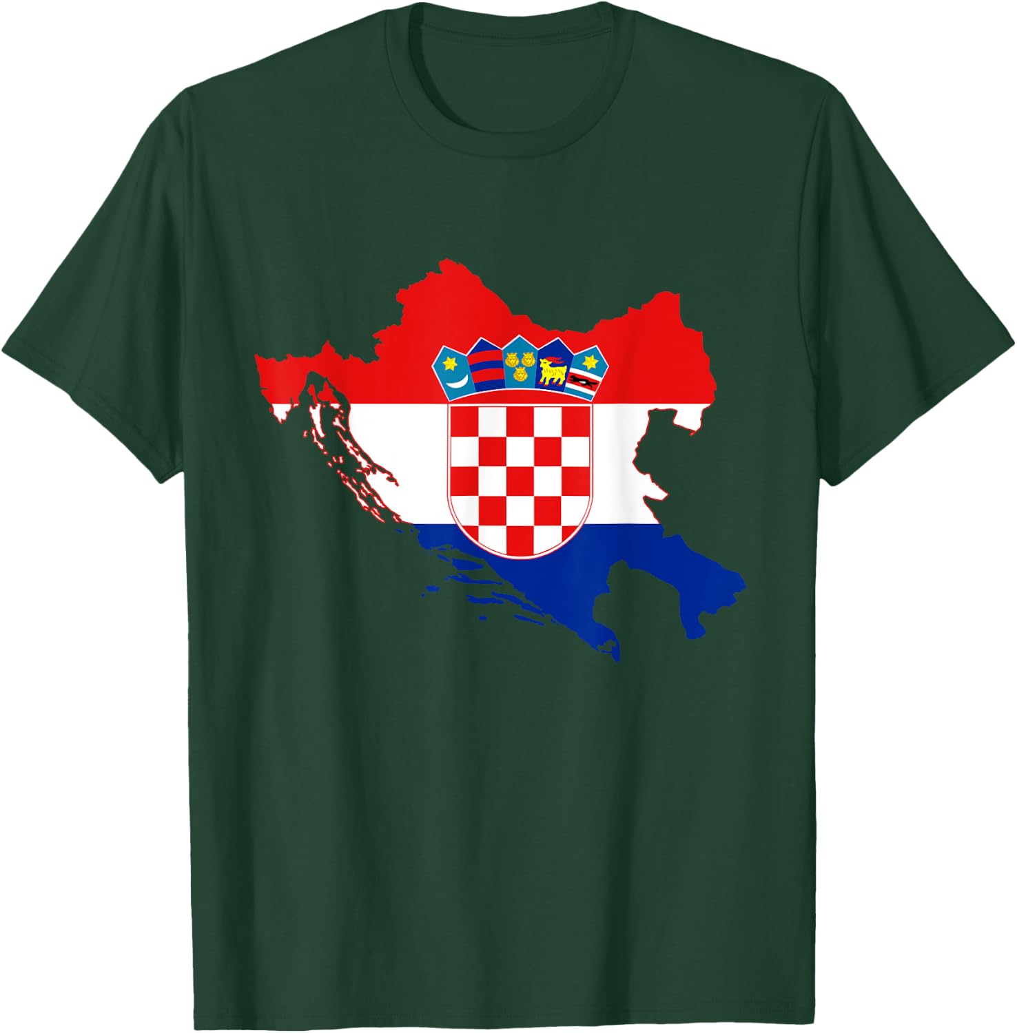 Kroatien , Kroatische Karte, Kroatien Shirts für Damen T-Shirt - T-Shirt | Forest