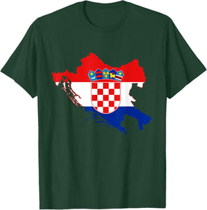 Kroatien , Kroatische Karte, Kroatien Shirts für Damen T-Shirt - T-Shirt | Forest