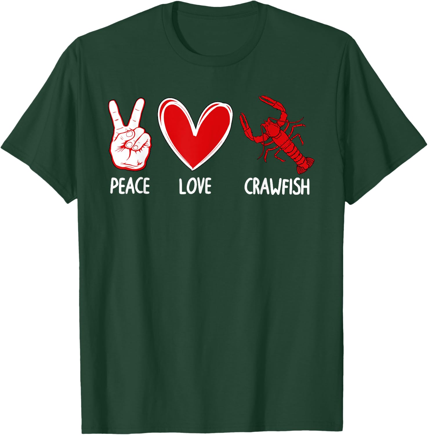 Funny Crawfish Art Women Kid Lobster Shellfish Lover T-Shirt - T-Shirt | Forest