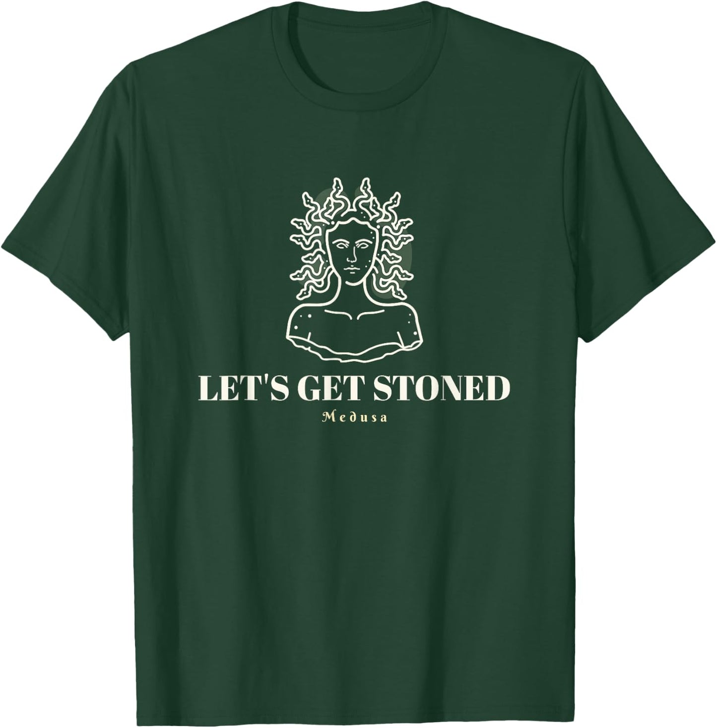 Let's get stoned Medusa - Trippy 420 Weed Design T-Shirt - T-Shirt | Forest