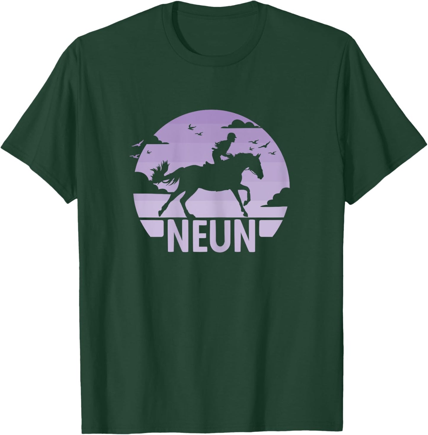 9. Geburtstag Reiterin 9 Jahre Mädchen Pferde Geburtstags T-Shirt - T-Shirt | Forest