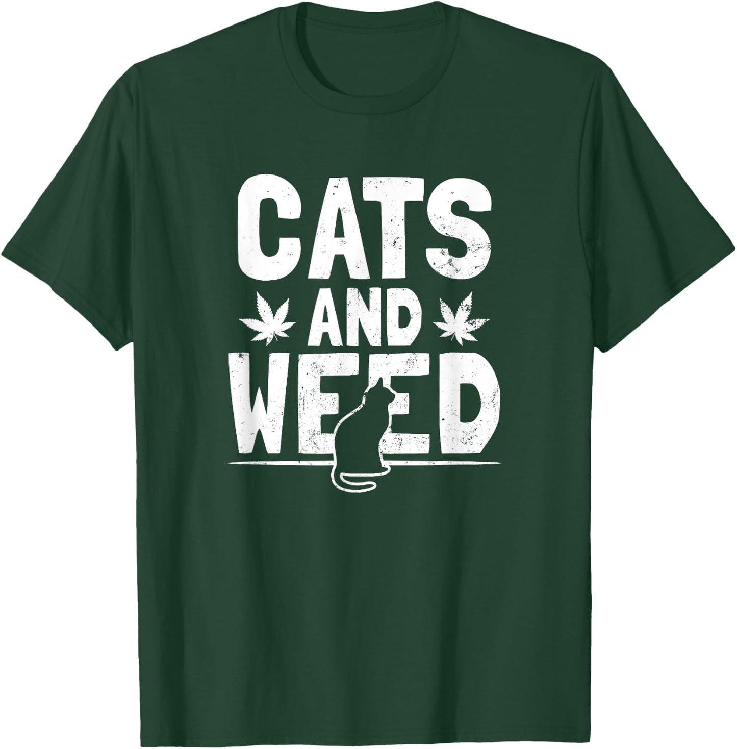 Cat Weed Design Cats And Weed Gift Women T-Shirt - T-Shirt | Forest
