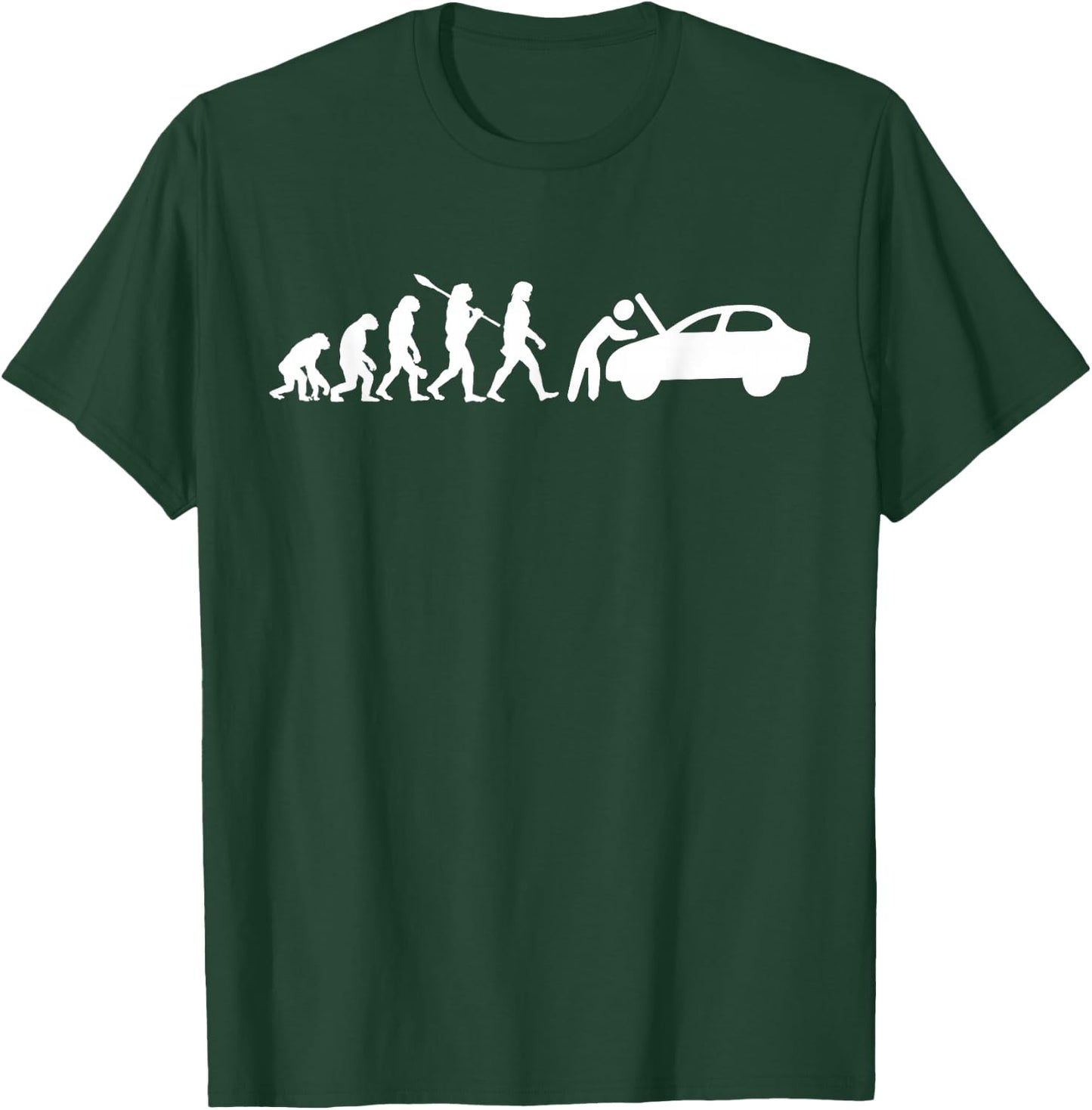 Funny Auto Mechanic Evolution - Car Mechanic T-Shirt - T-Shirt | Forest
