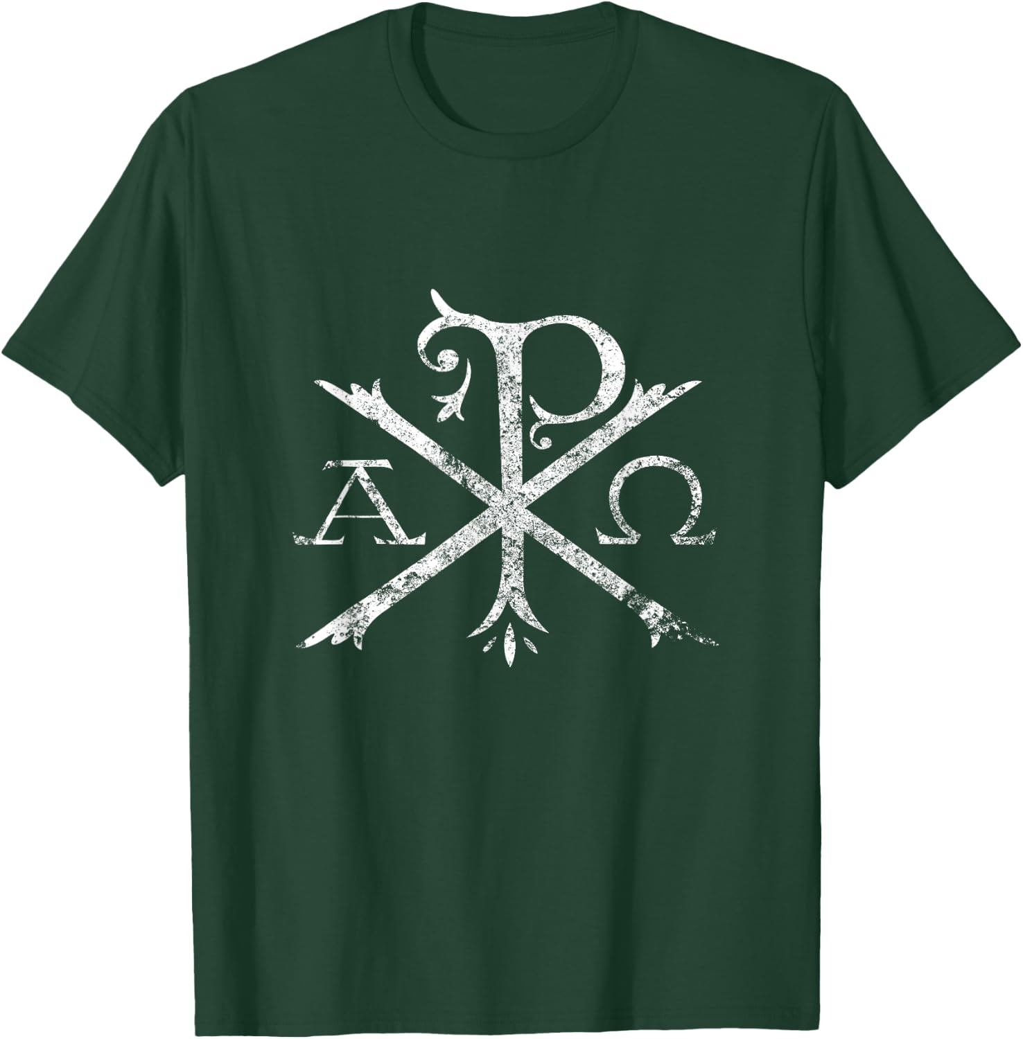Christian Chi Rho Labarum Christogram Cross Faith T-Shirt - T-Shirt | Forest