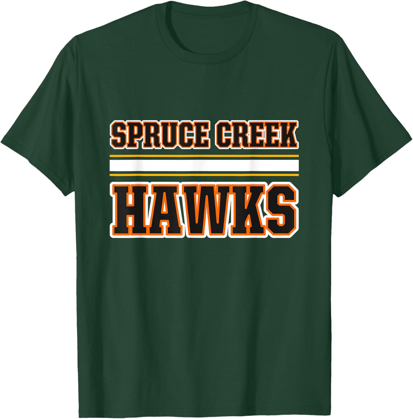 Spruce Creek Hawks Horizontal Stripes T-Shirt - T-Shirt | Forest