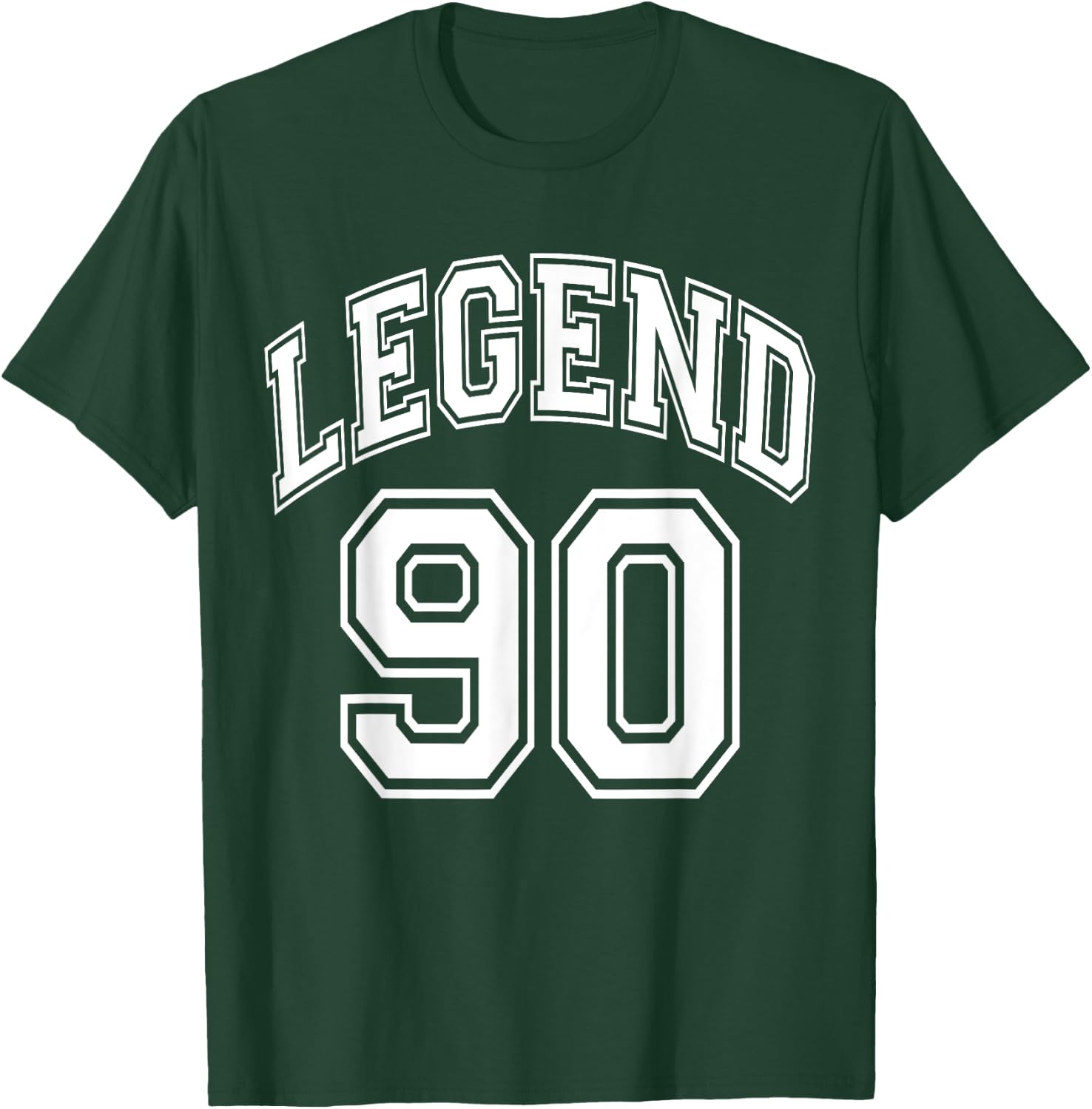 Legend 90 Number Varsity Team - 90th Birthday & 90 Years Old T-Shirt - T-Shirt | Forest