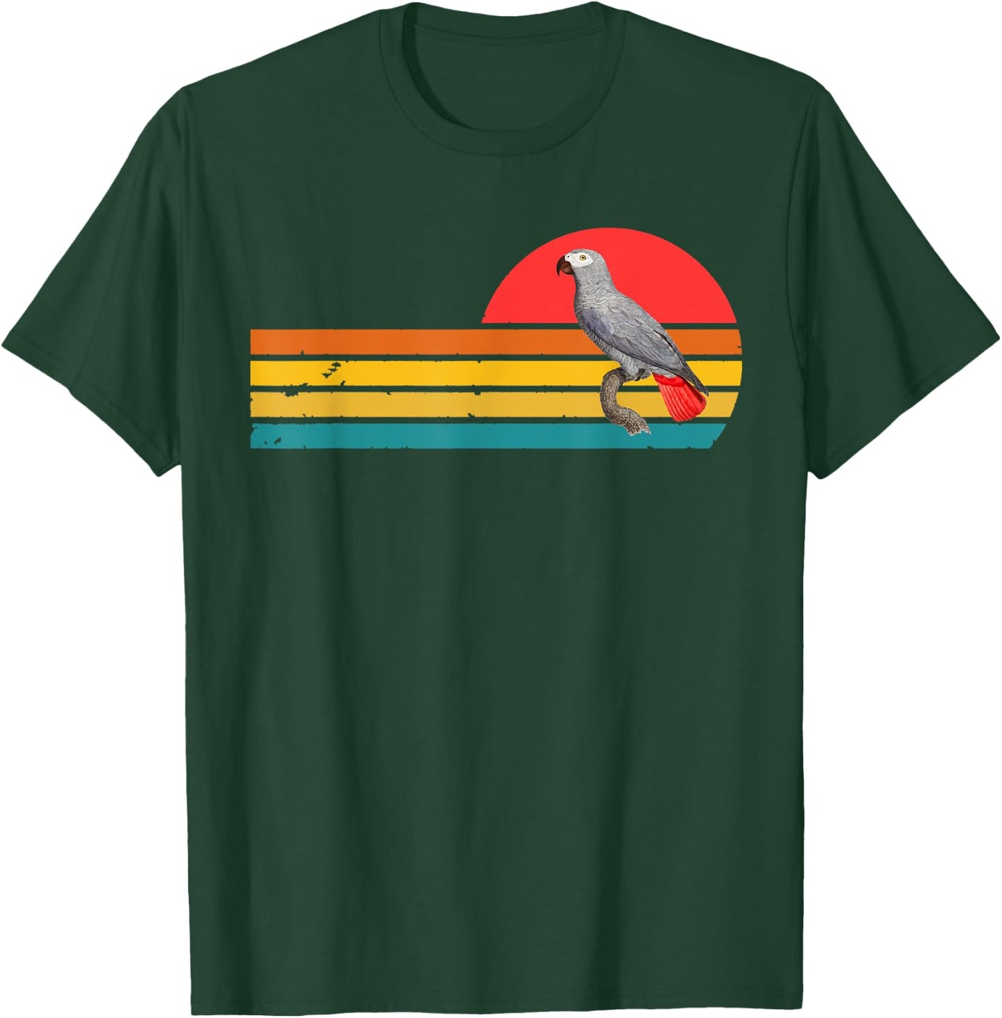 Timneh Grey African Parrot Vintage Retro Timneh Grey T-Shirt - T-Shirt | Forest