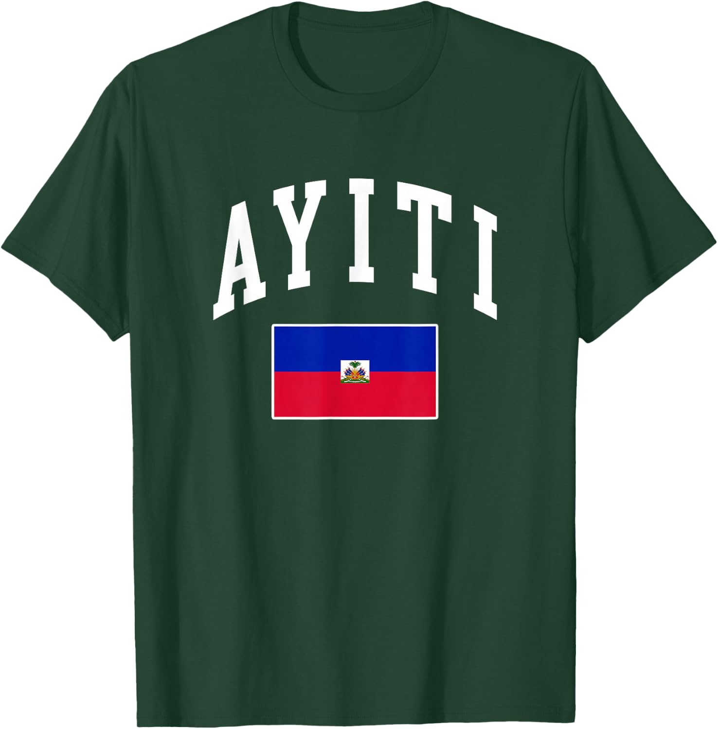 Ayiti Haitian Flag Haiti Retro Vintage Classic Graphic T-Shirt - T-Shirt | Forest