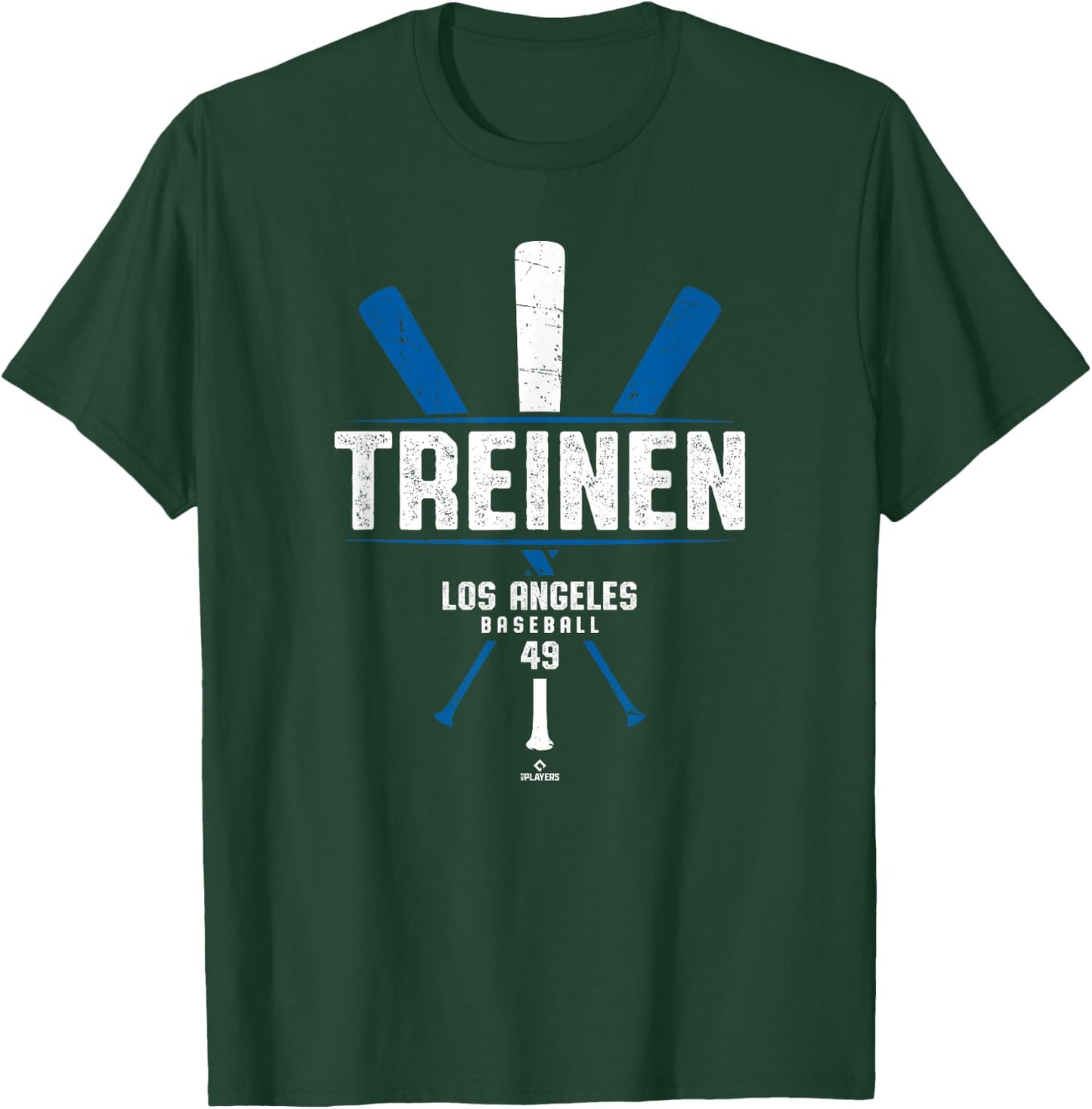 Vintage Baseball Bat Gameday Blake Treinen Los Angeles T-Shirt - T-Shirt | Forest
