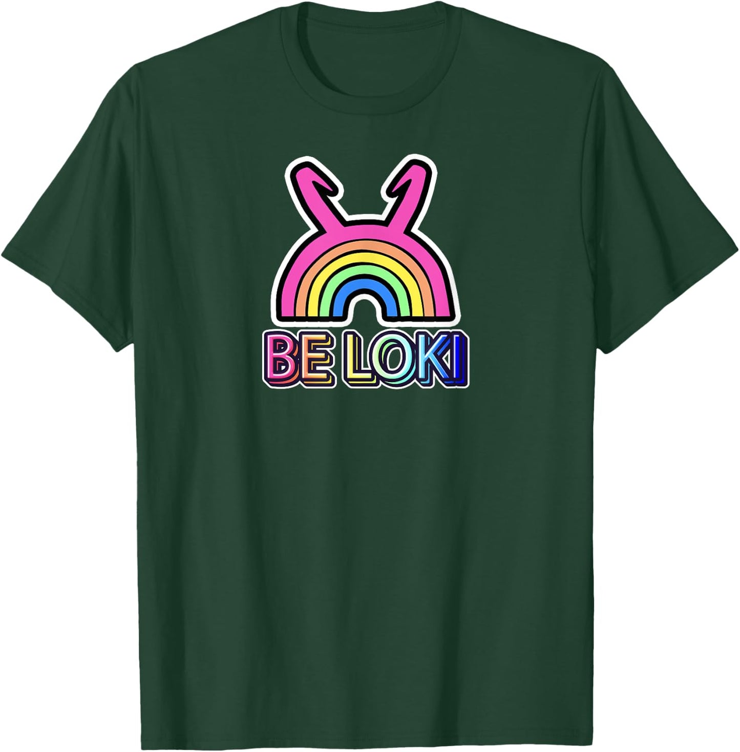 Loki Variant Be Loki Be Kind Rainbow for Nordic Mythology , black T-Shirt - T-Shirt | Forest