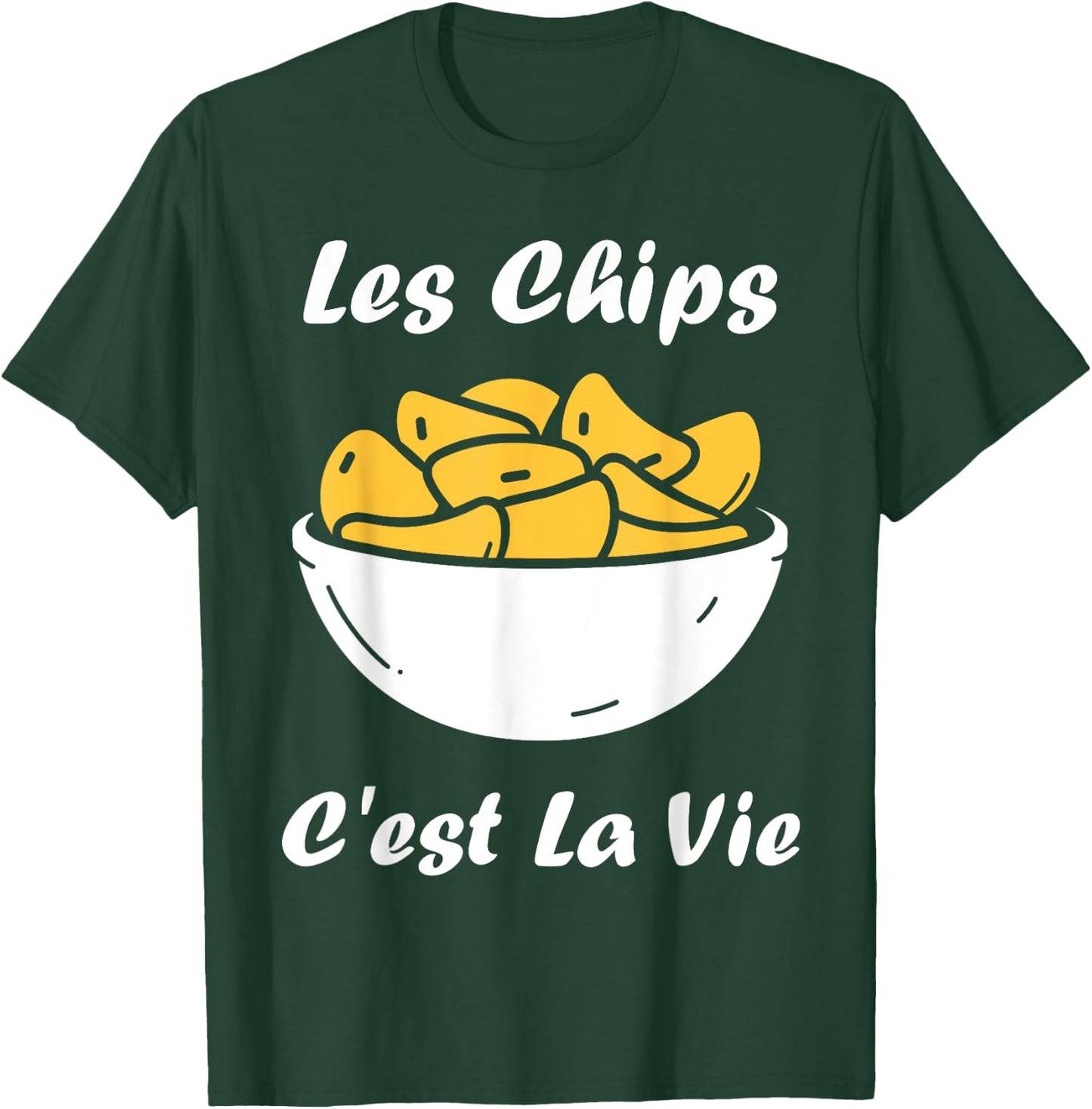 Les chips c'est la vie potato food Humor Chips T-Shirt - T-Shirt | Forest