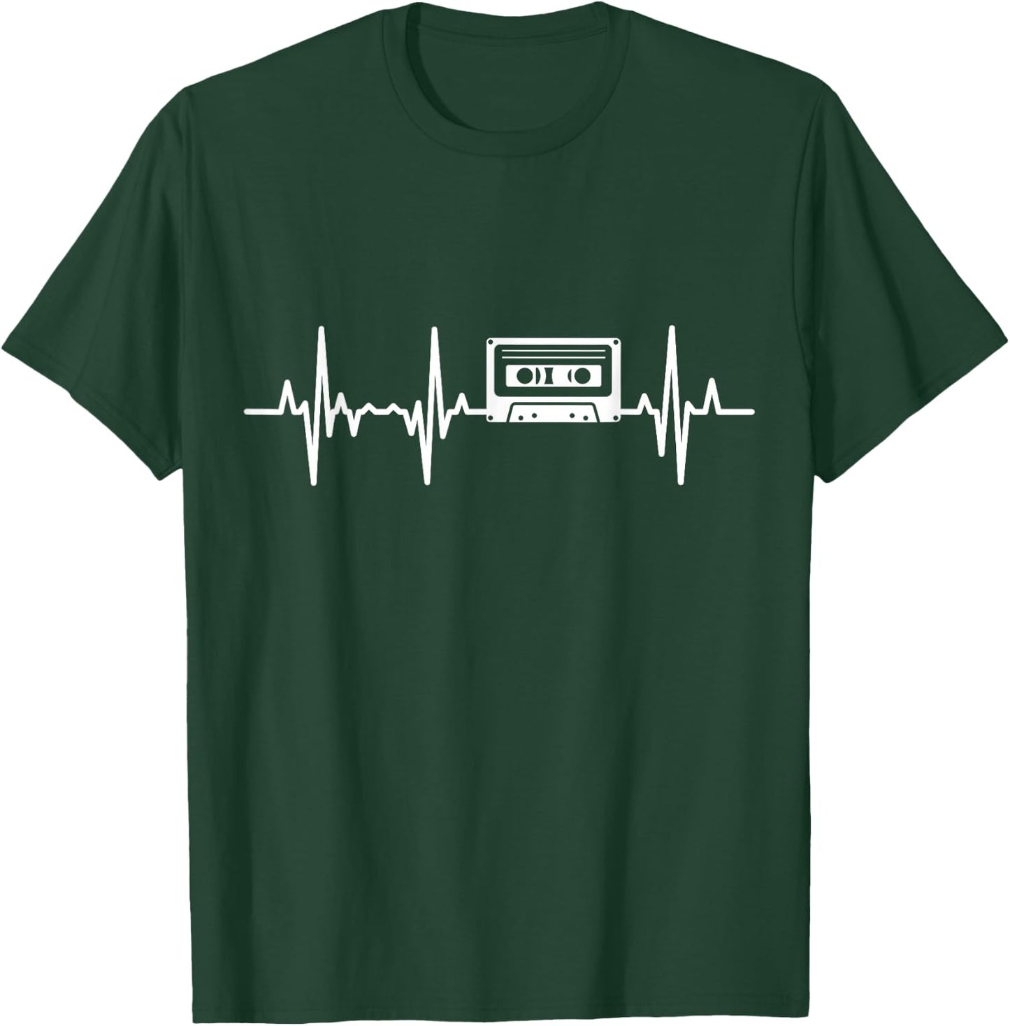 Cassette Tape Heart Rate Vintage Vaporwave T-Shirt - T-Shirt | Forest