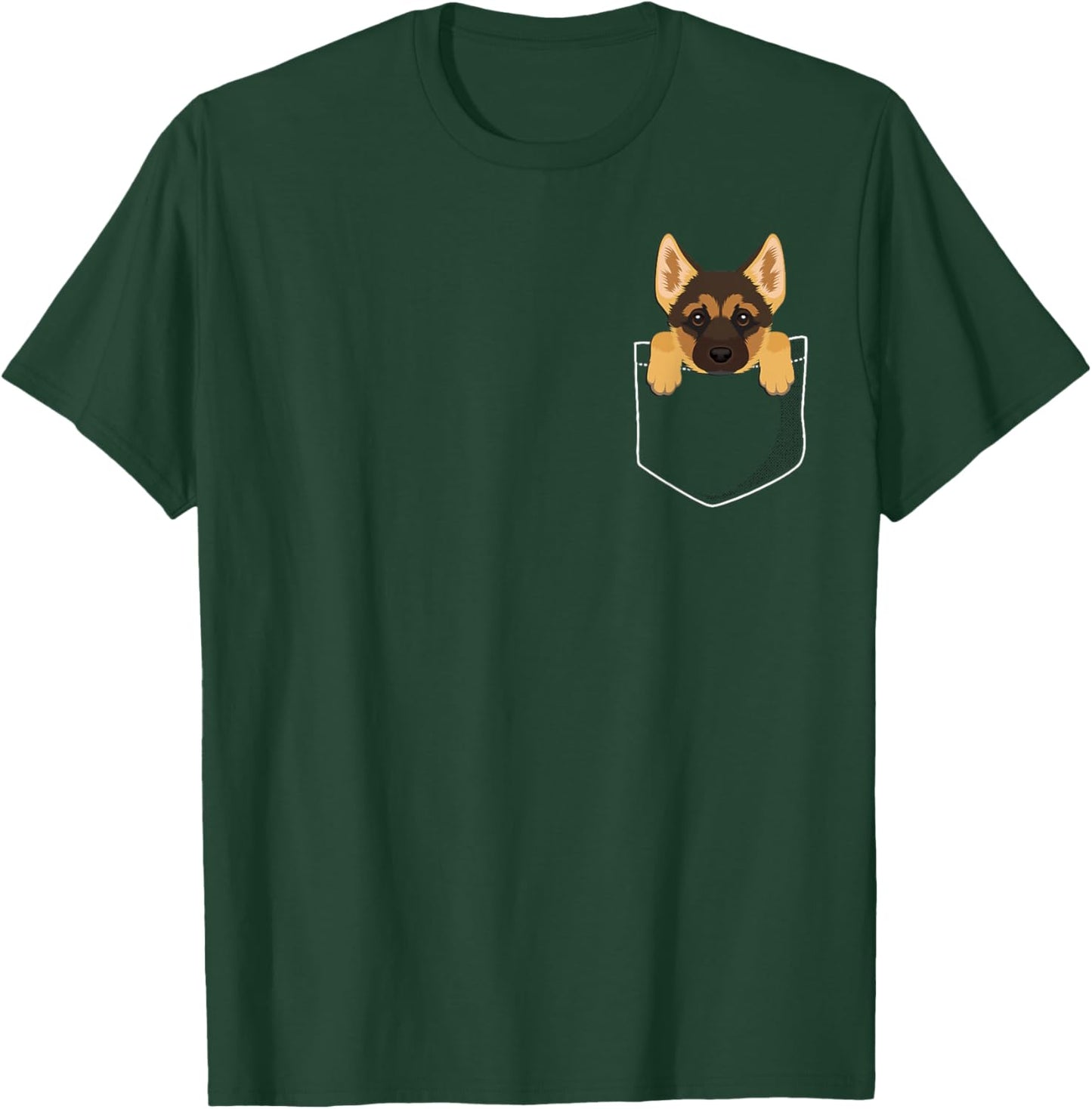 Pocket German Shepherd Puppy! Cute Dog Lover T-Shirt - T-Shirt | Forest