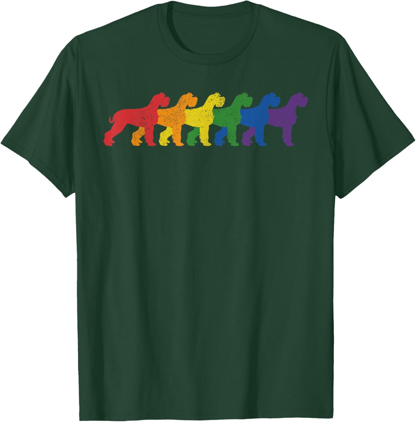 Schnauzer Dog Gay Pride LGBTQ Supporter Rainbow Ally T-Shirt - T-Shirt | Forest