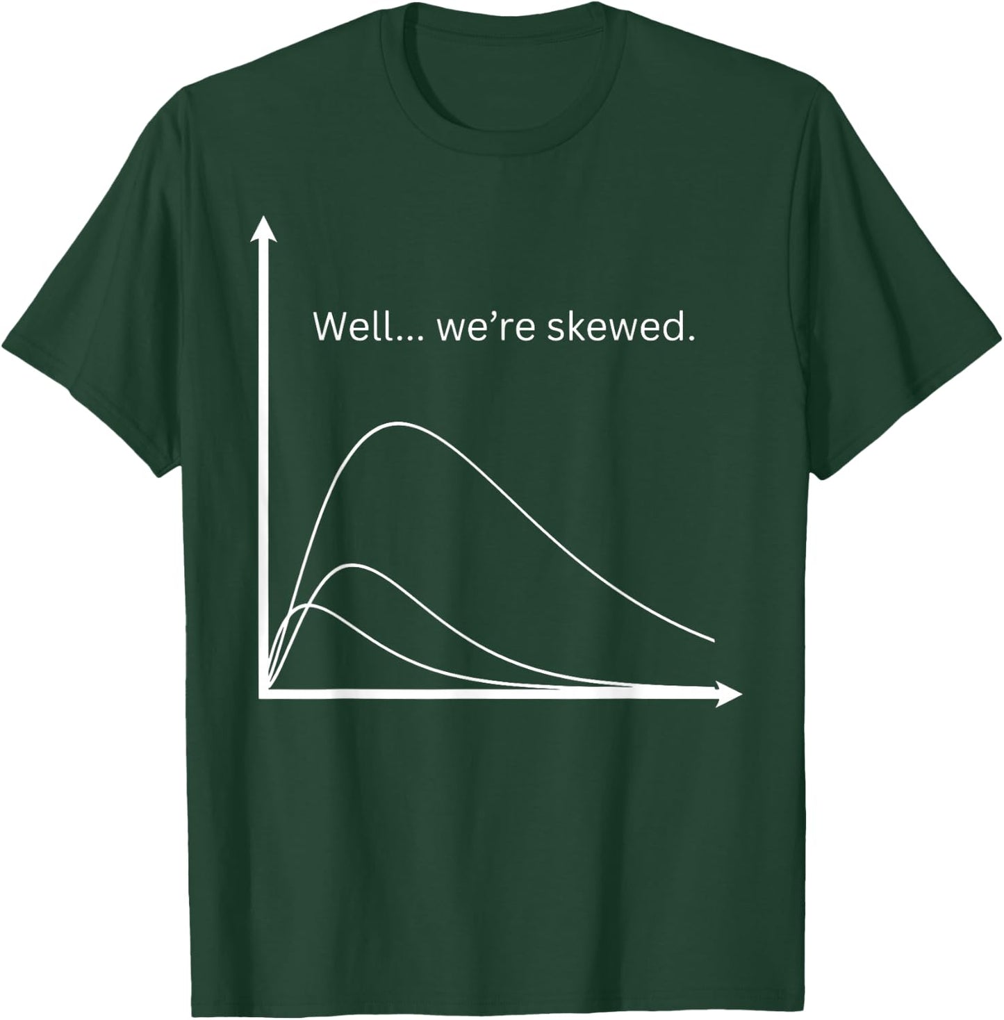 Statistics High School Math Teacher We're Skewed Algebra T-Shirt - T-Shirt | Forest