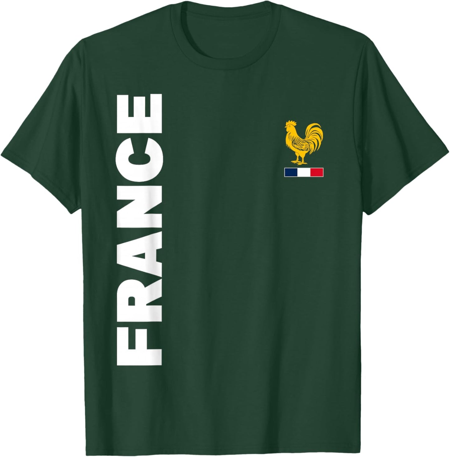 French Fan Flag France , blue T-Shirt - T-Shirt | Forest