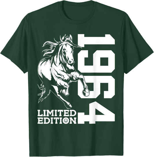 Riding 61st Birthday Horse Limited Edition 1964 Rider T-Shirt - T-Shirt | Forest