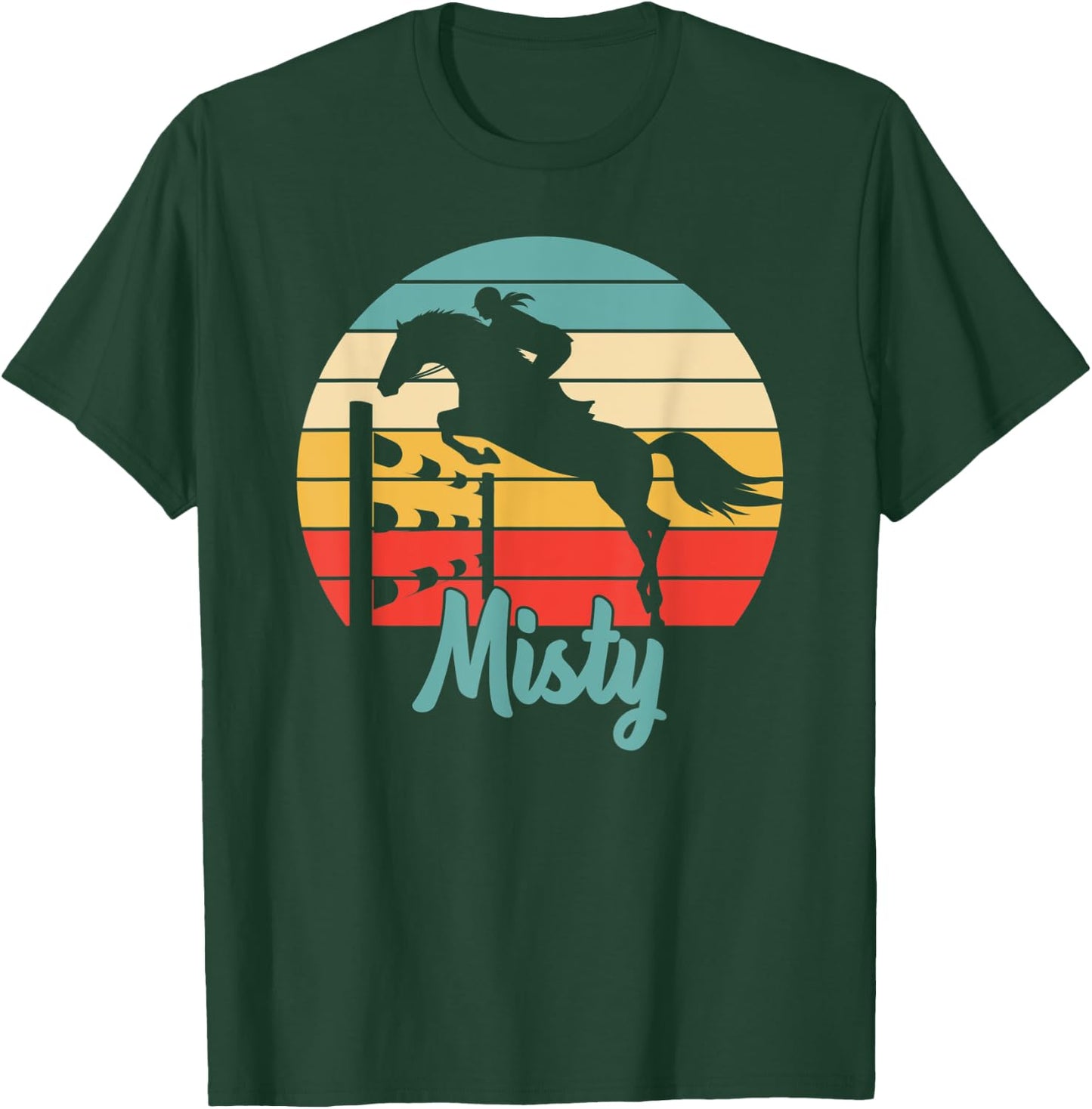 Misty Name Gift - Equestrian Shirt Misty Horse Girl T-Shirt - T-Shirt | Forest