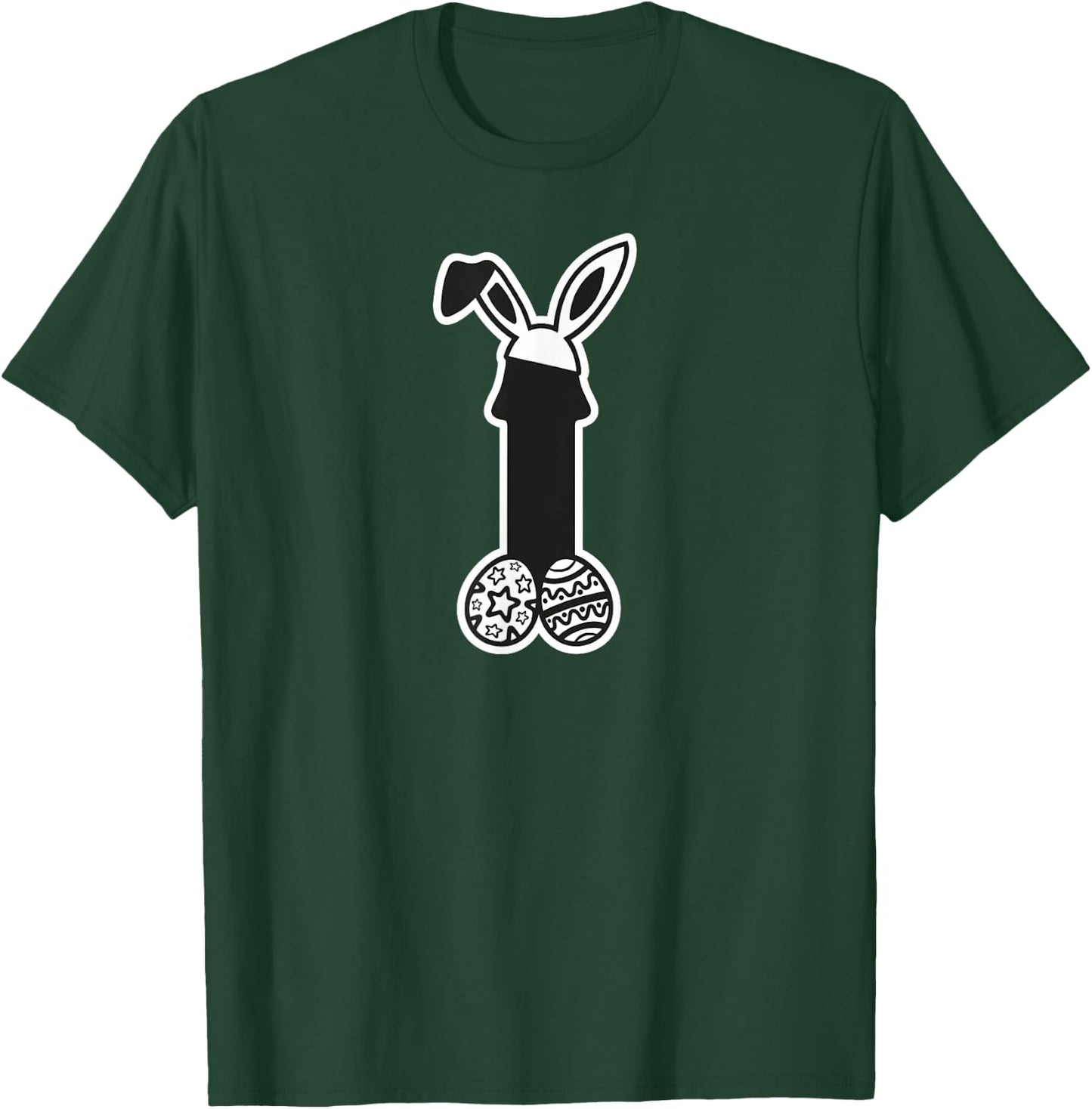 Funny bunny ears with Easter eggs T-Shirt - T-Shirt | Forest