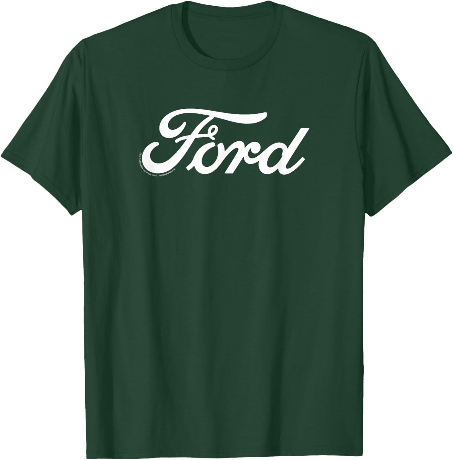 Ford White Script Logo , black T-Shirt - T-Shirt | Forest