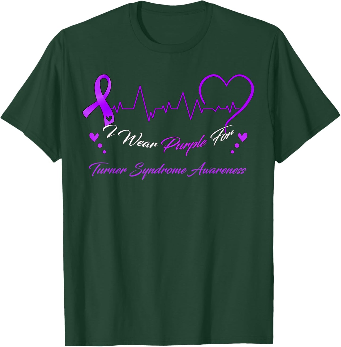 I Wear Purple For TURNER SYNDROME Awareness T-Shirt - T-Shirt | Forest