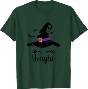 Unicorn Design With Halloween Witch Hat Yiayia Halloween T-Shirt - T-Shirt | Forest