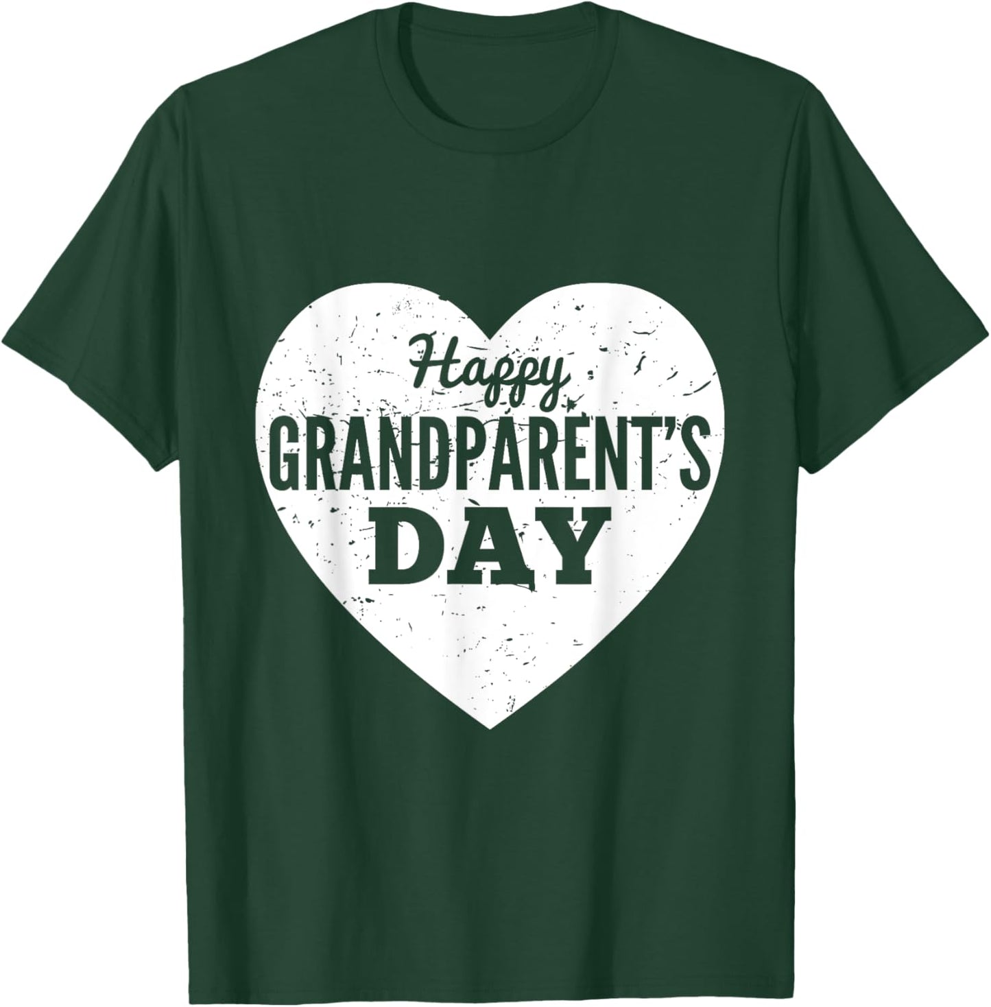 Heart Happy Grand Parents Day Grandma Grandpa T-Shirt - T-Shirt | Forest
