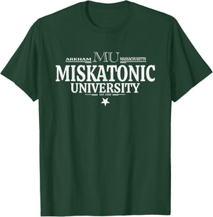 Miskatonic Lovecraft Arkham University Emblem , Black, S T-Shirt - T-Shirt | Forest