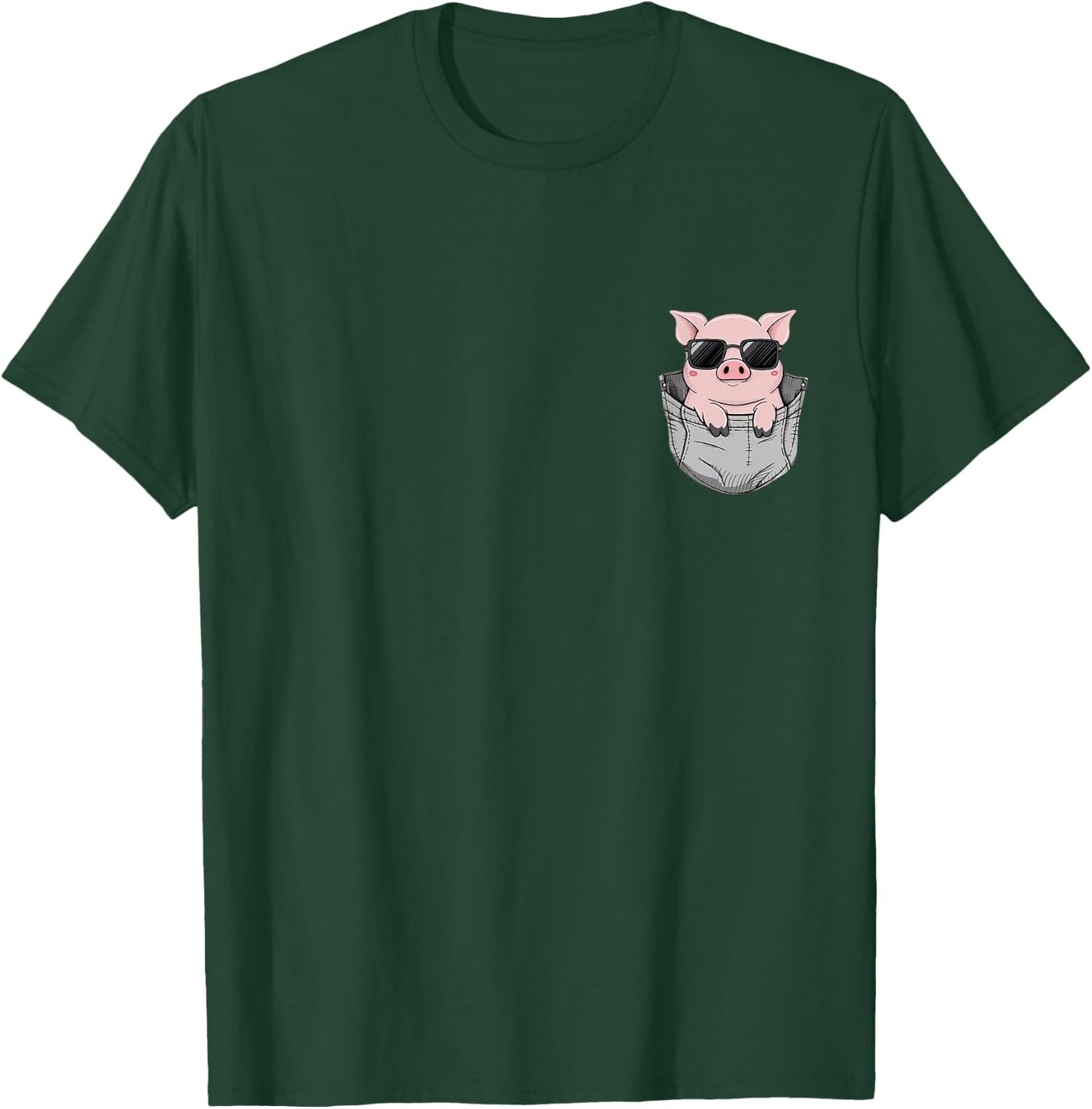Pig in Pocket T-Shirt - T-Shirt | Forest