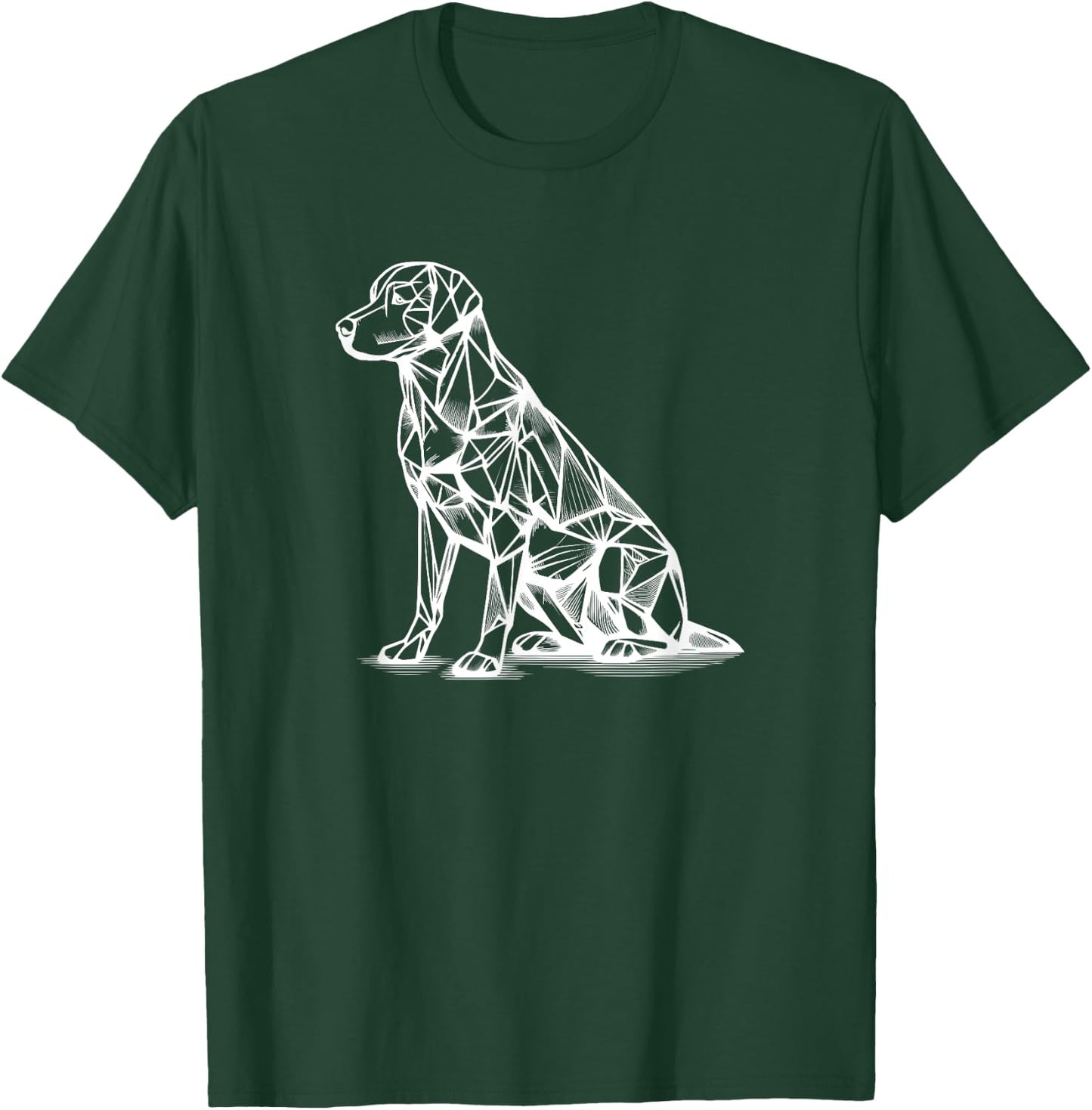 Geometric Line Art Labrador Retriever Lab Dog Labradors Men Women Kids T-Shirt - T-Shirt | Forest