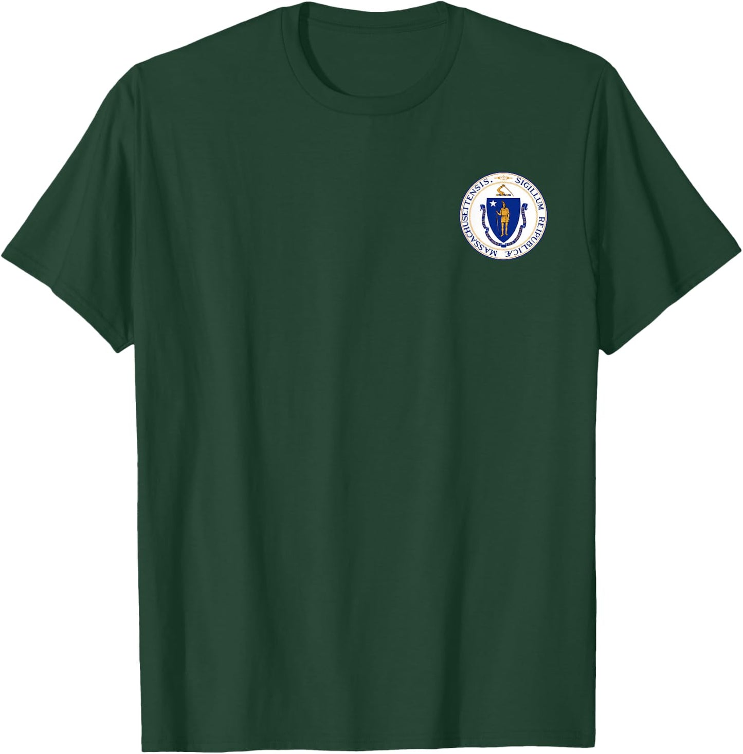 Massachusetts State Seal Flag T-Shirt - T-Shirt | Forest