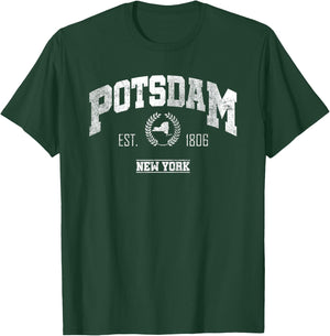 Potsdam NY | New York | Vintage Throwback T-Shirt - T-Shirt | Forest