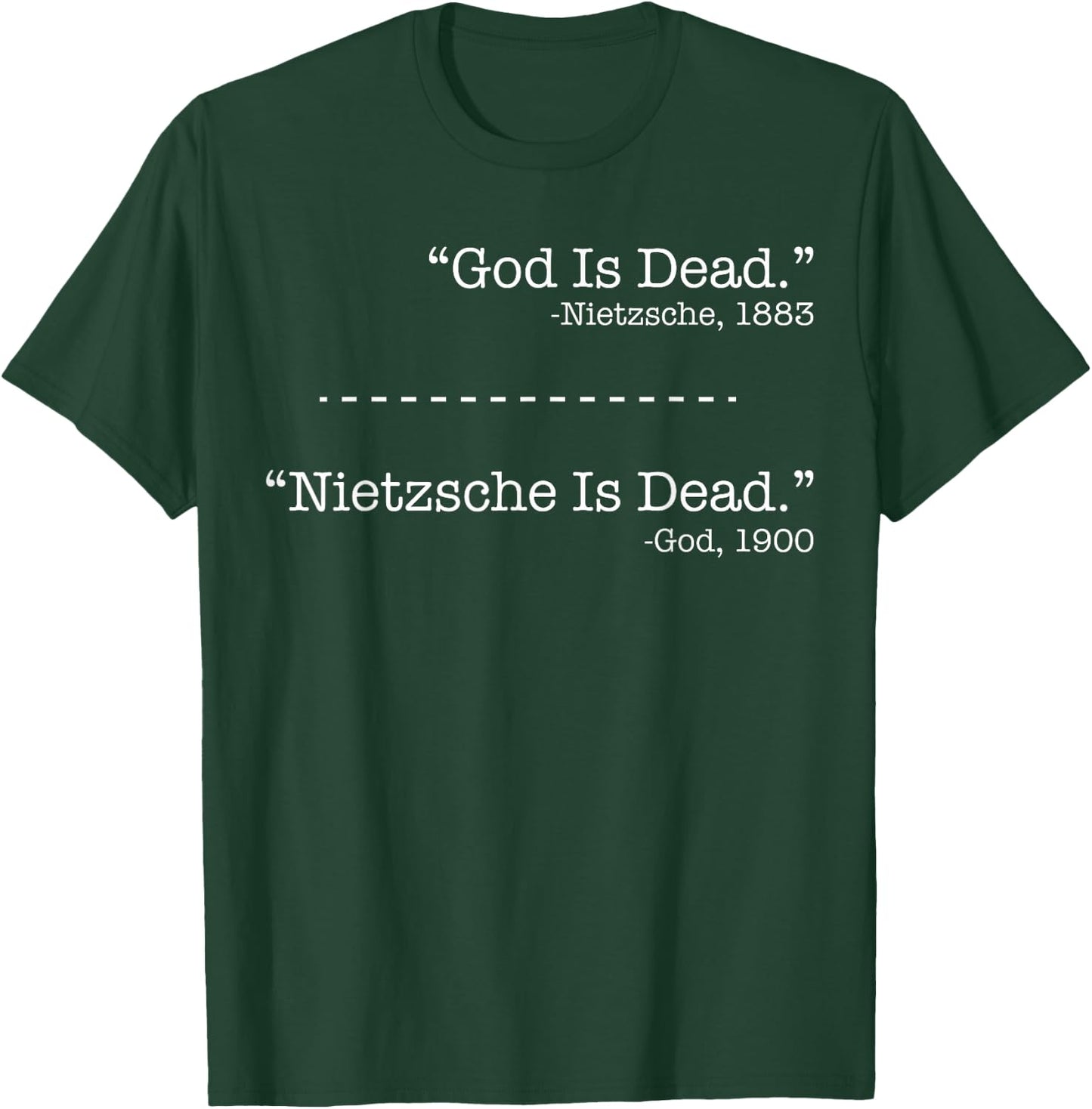 Philosophie Theorie Friedrich Nietzsche Gott ist tot -Nietzsche T-Shirt - T-Shirt | Forest