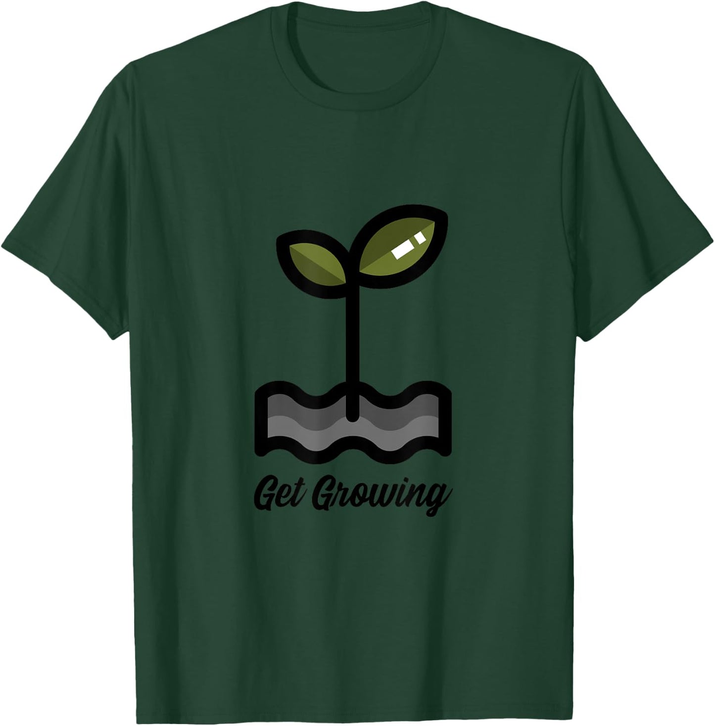 Get Growing / Gardening Sprouts Microgreens / Men and Women T-Shirt - T-Shirt | Forest