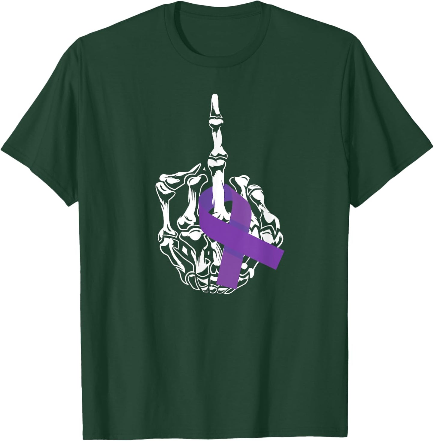 Fuck Testicular Cancer Middle Finger Testicular Cancer T-Shirt - T-Shirt | Forest