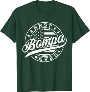 Best Bompa Ever American US Flag Funny Grandpa Father's Day T-Shirt - T-Shirt | Forest