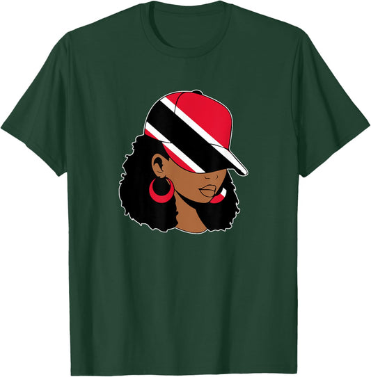 Trinidadian Girl Trini Trinidad and Tobago Flag T-Shirt - T-Shirt | Forest