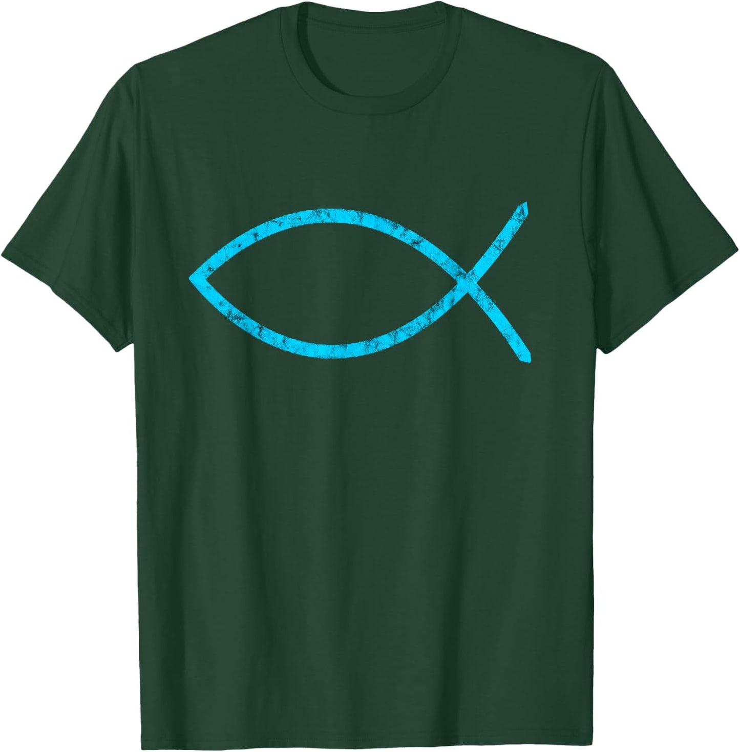 Jesus Fish Ichthus Ichthy Emblem Christian Faith Symbol T-Shirt - T-Shirt | Forest