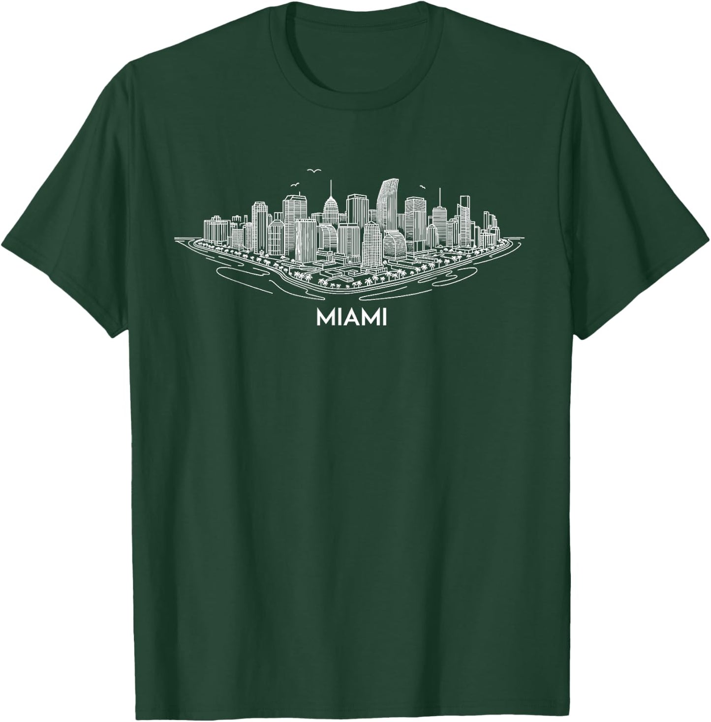 Miami Men Florida Vibrant Colorful Florida Miami Souvenir T-Shirt - T-Shirt | Forest