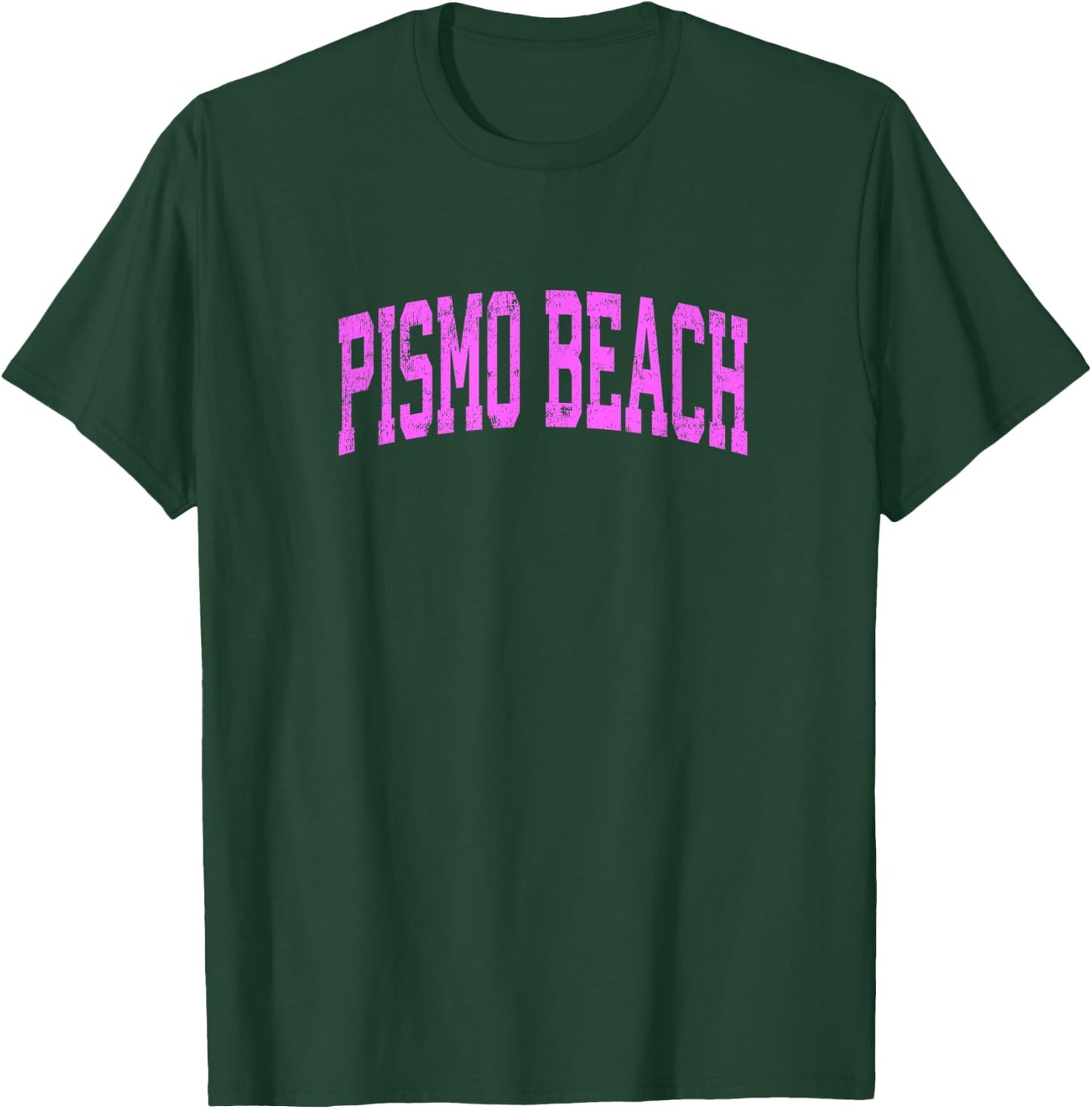 Pismo Beach California CA Vintage Athletic Sports Pink Desig T-Shirt - T-Shirt | Forest