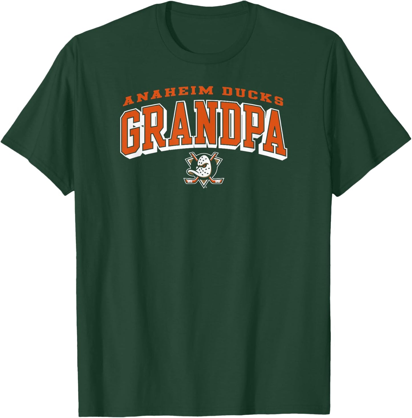 Anaheim Ducks Grandpa Arch Black NHL Officially Licensed T-Shirt - T-Shirt | Forest